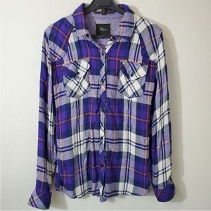 Rails button down plaid flannel longsleeve shirt